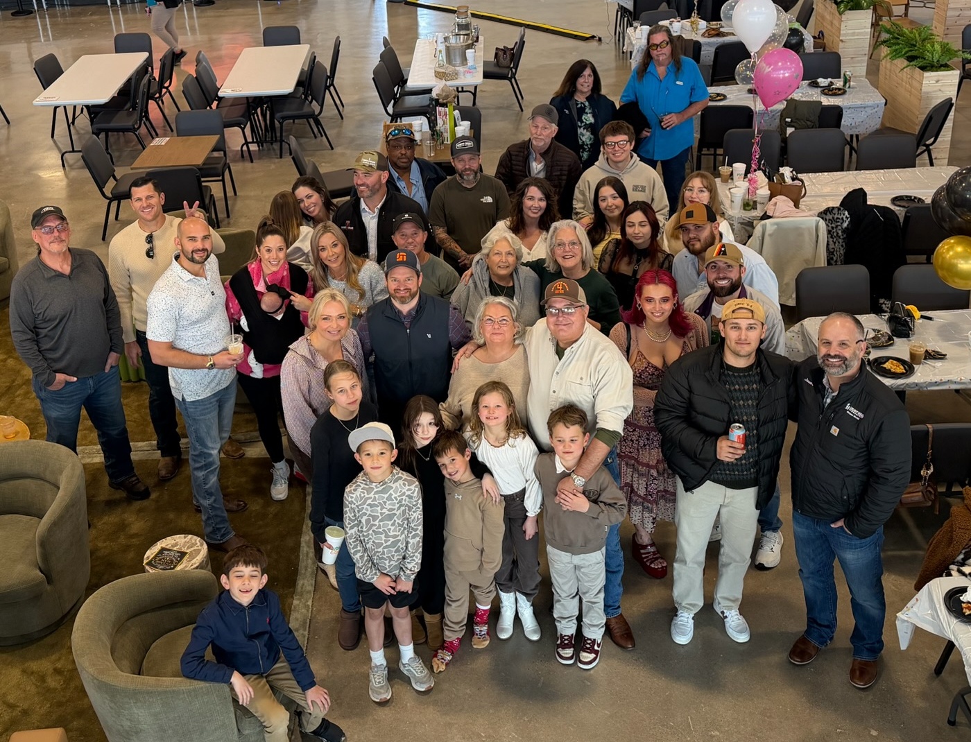 Robert with his extended family gathered together